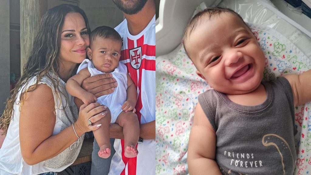 Filho de Viviane Araújo completa 5 meses e atriz celebra: "Resumo da minha felicidade"